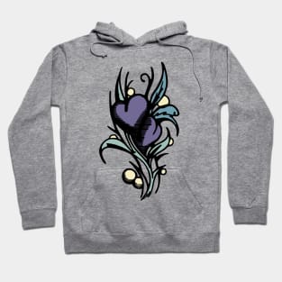 Purple Heart Flower Vintage Hoodie